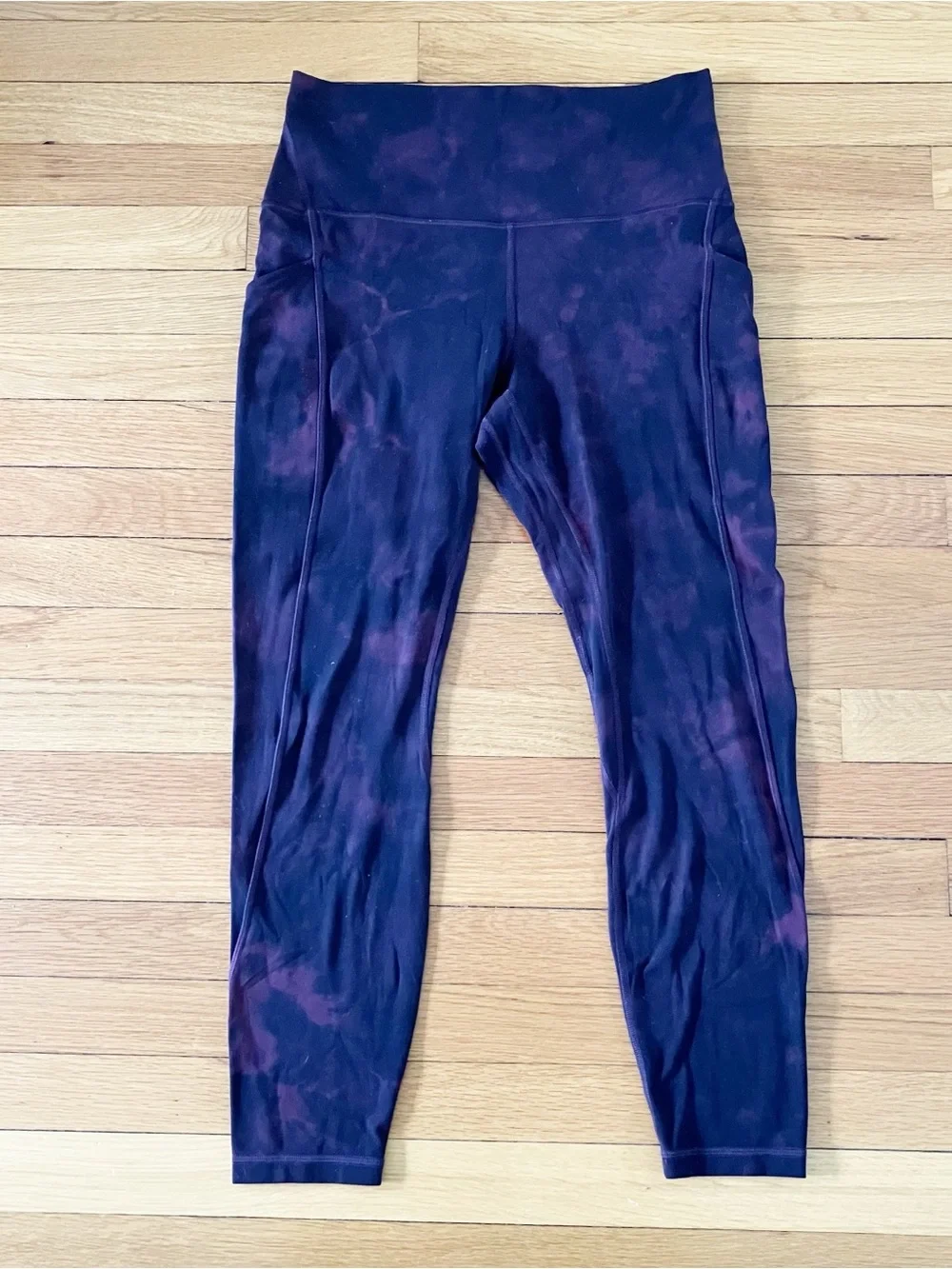 Lululemon Maroon Black Diamond Dye Align High-Rise Pant Leggings Pockets 10
